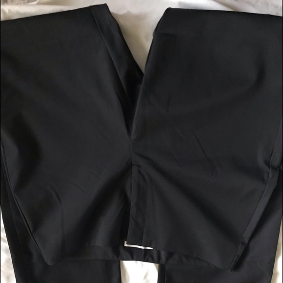 HUGO BUSCATI. COLLECTION , size10 black silky long straight leg  , women’s pants - Picture 2 of 11